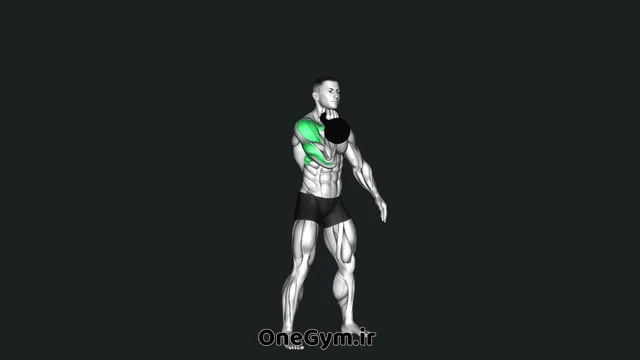 پرس آرنولد تک دست با کتلبل