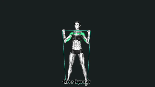 پرس سرشانه با کش تمرینی