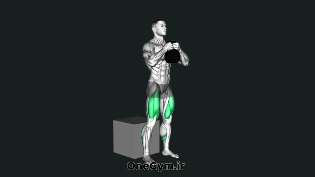 اسکوات کتل‌بل روی جعبه